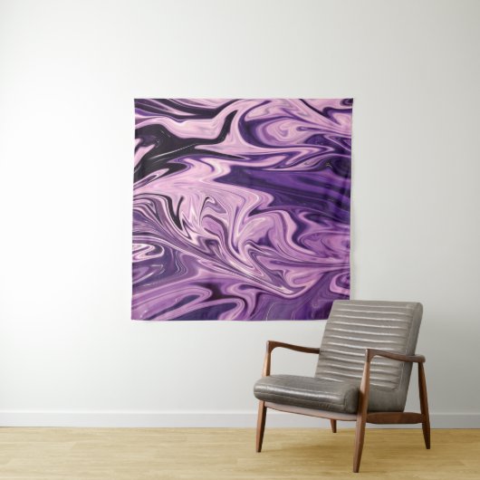 ブルー銀河系アートパターン タペストリー (インサイチュ)