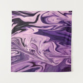 ブルー銀河系アートパターン タペストリー (正面)