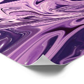 ブルー銀河系アートパターン ポスター (角)