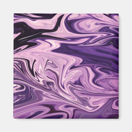 ブルー銀河系アートパターン マグネット (正面)