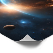 ブルー銀河系オルブコズミックステラユニバース ポスター (角)