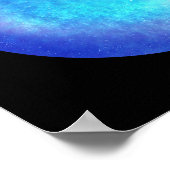 ブルー銀河系オルブトランクルブルーマーブルプリント ポスター (角)