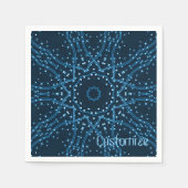 ブルー銀河系スターズナプキンス スタンダードカクテルナプキン (正面)