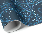 ブルー銀河系スターズラッピング紙 ラッピングペーパー (ロールコーナー)