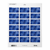 ブルー銀河系ス結婚ターズ差出人住所ラベル ラベル (フルシート)