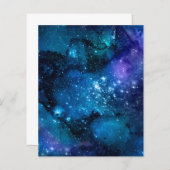 ブルー銀河系ナイトスカイデザイン (正面/裏面)