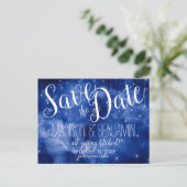 ブルー銀河系天星ライトセーブ日付 ポストカード (スタンド正面)