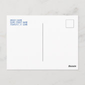 ブルー銀河系天星ライトセーブ日付 ポストカード (裏面)