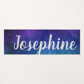 ブルー銀河系天星宇宙アーパーソナライズされたト ヨガマット (正面(横))