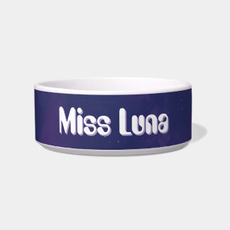 ブルー銀河系宇宙空間テーマカスタムペットボウル ボウル