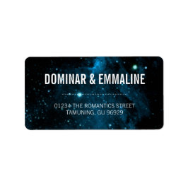 ブルー銀河系結婚住所 シール