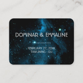 ブルー銀河系結婚座席表 プレイスカード