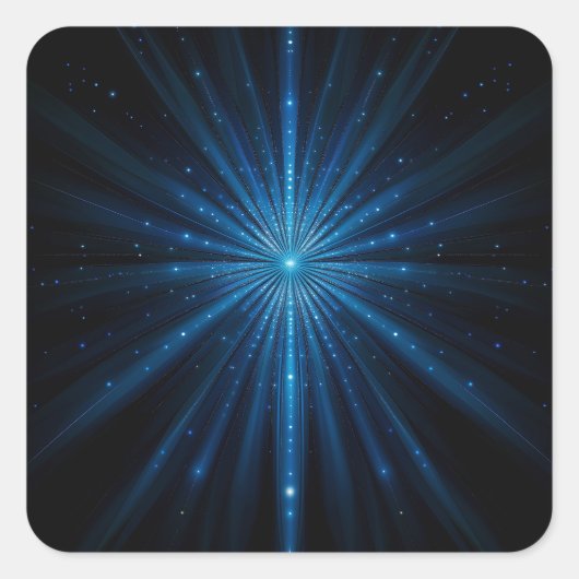 ブルー銀河系連続体コズミックスター誕生ブルーブラック スクエアシール (正面)
