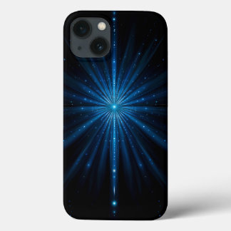 ブルー銀河系連続体コズミックスター誕生ブルーブラック iPhone 13ケース