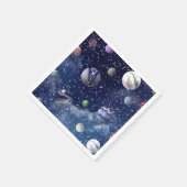 ブルー銀河系 スタンダードカクテルナプキン (角)