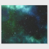 ブルー銀河系 ラッピングペーパー (フラット)
