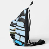 ブルー鏡モザイク スリングバッグ (右)