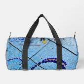 ブルー鏡モザイク ダッフルバッグ (裏面)