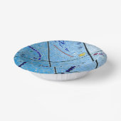 ブルー鏡モザイク ペーパーボウル (傾斜あり)