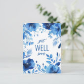 ブルー開花の水色が良く近いカスタム ポストカード (スタンド正面)