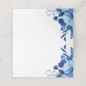 ブルー開花ウォーターカラーバルミツワーカスタム プレイスカード (外部開封)