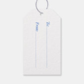 ブルー開花水彩 – エレガントギフトラベル ギフトタグ (裏面)