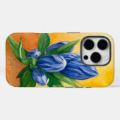 ブルー開花iPhone 16 Proケース – ボタニカルアート Case-Mate iPhoneケース (裏面 (横))