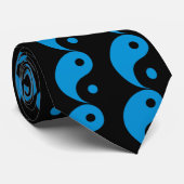 ブルー陰陽道教シンボル ネクタイ (ロール)