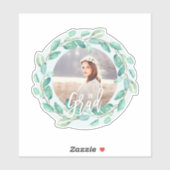 ブルー離れ大学院写真と年のユーカリ シール (シート)