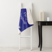 ブルー雪だるまウィンターシーンクリスマスシェルパブランケット シェルパブランケット (インサイチュ)