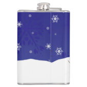 ブルー雪だるまウィンターシーンクリスマスフラスコ フラスク (裏面)