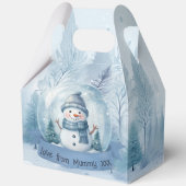 ブルー雪だるまクリスマスパーティーボックス フェイバーボックス (裏面)