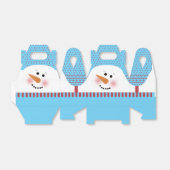 ブルー雪だるまゲーブルボックス フェイバーボックス (折り畳みなし)