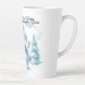 ブルー雪だるまマシュマロ世界 カフェラテマグ (右)