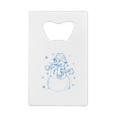 ブルー雪だるま クレジットカード栓抜き (裏面)