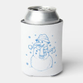 ブルー雪だるま 缶クーラー (缶正面)
