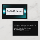 ブルー電気モダンプロフェッショナル名刺 名刺 (正面/裏面)