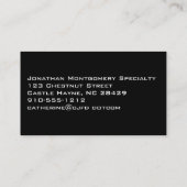 ブルー電気モダンプロフェッショナル名刺 名刺 (裏面)