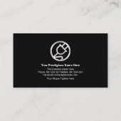 ブルー電気稲妻ストライクシルバー電源プラグ 名刺 (裏面)