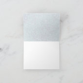 ブルー霜の降りたスノーフレークバブルホリデーカード シーズンカード (内部)