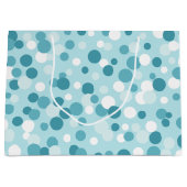 ブルー霜の降りたホリデードットラージ抱き枕 ラージペーパーバッグ (正面)