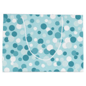 ブルー霜の降りたホリデードットラージ抱き枕 ラージペーパーバッグ (裏面)