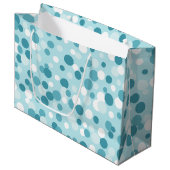 ブルー霜の降りたホリデードットラージ抱き枕 ラージペーパーバッグ (正面アングル)