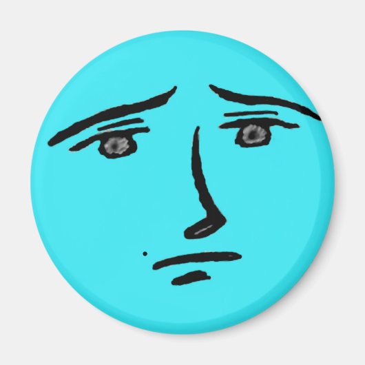 ブルー顔アニメ マグネット (正面)