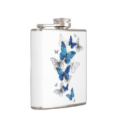 ブルー飛んでいるバターフライズモルホ フラスク (右)