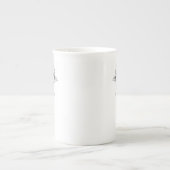 ブルー飛んでいるバターフライズモルホ ボーンチャイナマグカップ (正面)