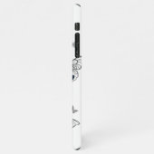 ブルー飛んでいるバターフライズモルホ iPhoneケース (左側)