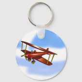 ブルー飛行機航空スカイブルークラウドキーチェーン キーホルダー (裏面)