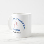 ブルー高校野球選手のオリジナルグッズ コーヒーマグカップ (正面左)