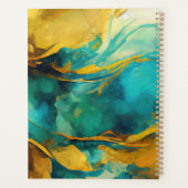 ブルー魅力的スアンドゴールズ抽象芸術プリント プランナー手帳 (裏面)